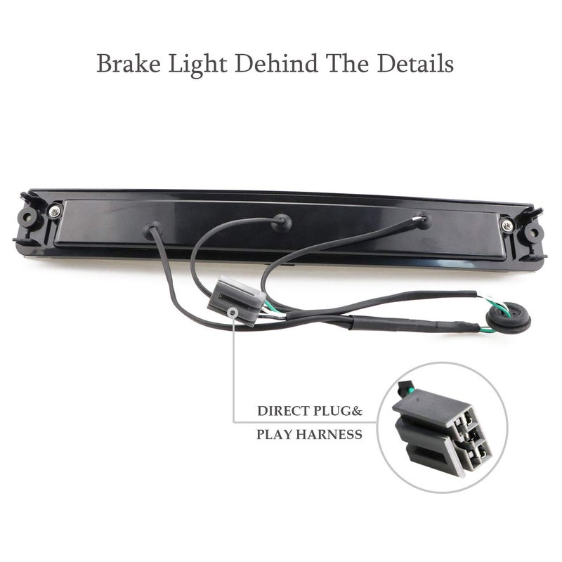 Tresound for 1997-2003 Ford F150 2004 F-150 Heritage LED Bar 3rd Third Tail Brake Light Rear Cargo Lamp High Mount Stop light (Chrome Housing Smoked Lens) - Image 5